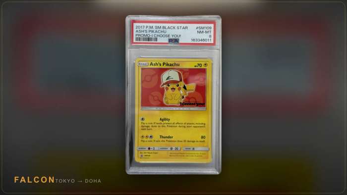 A PSA graded Japanese Pokemon card sealed in a clear tamper-evident slab, photographed from the front on a neutral background