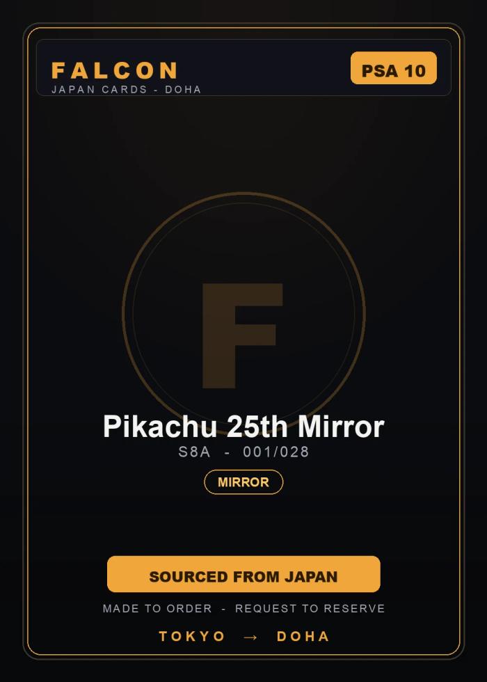 Pikachu 25th Mirror 001/028 — PSA 10