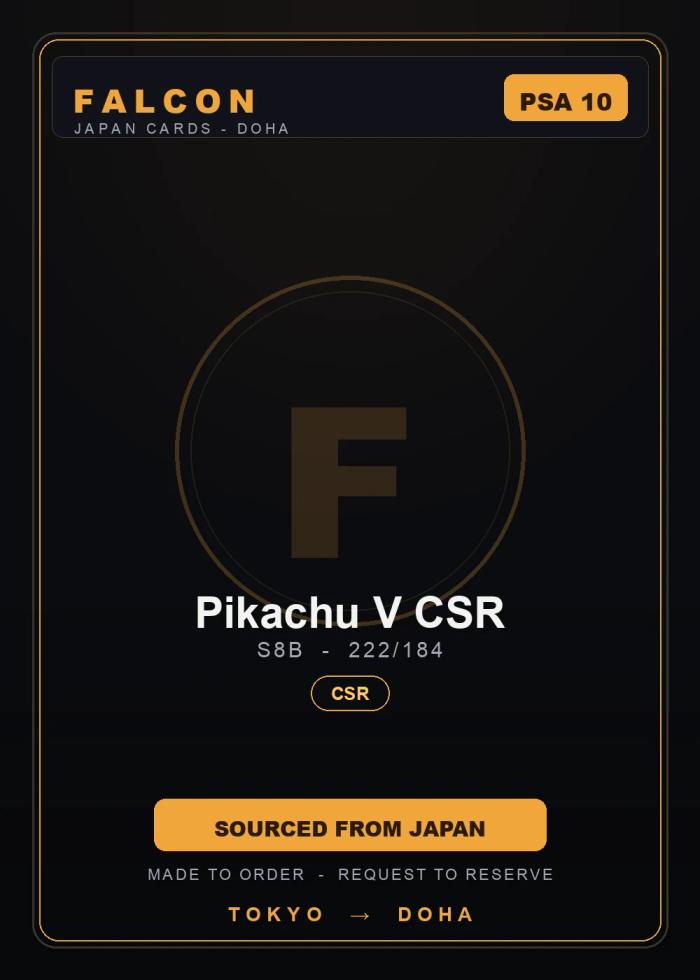 Pikachu V CSR 222/184 — PSA 10